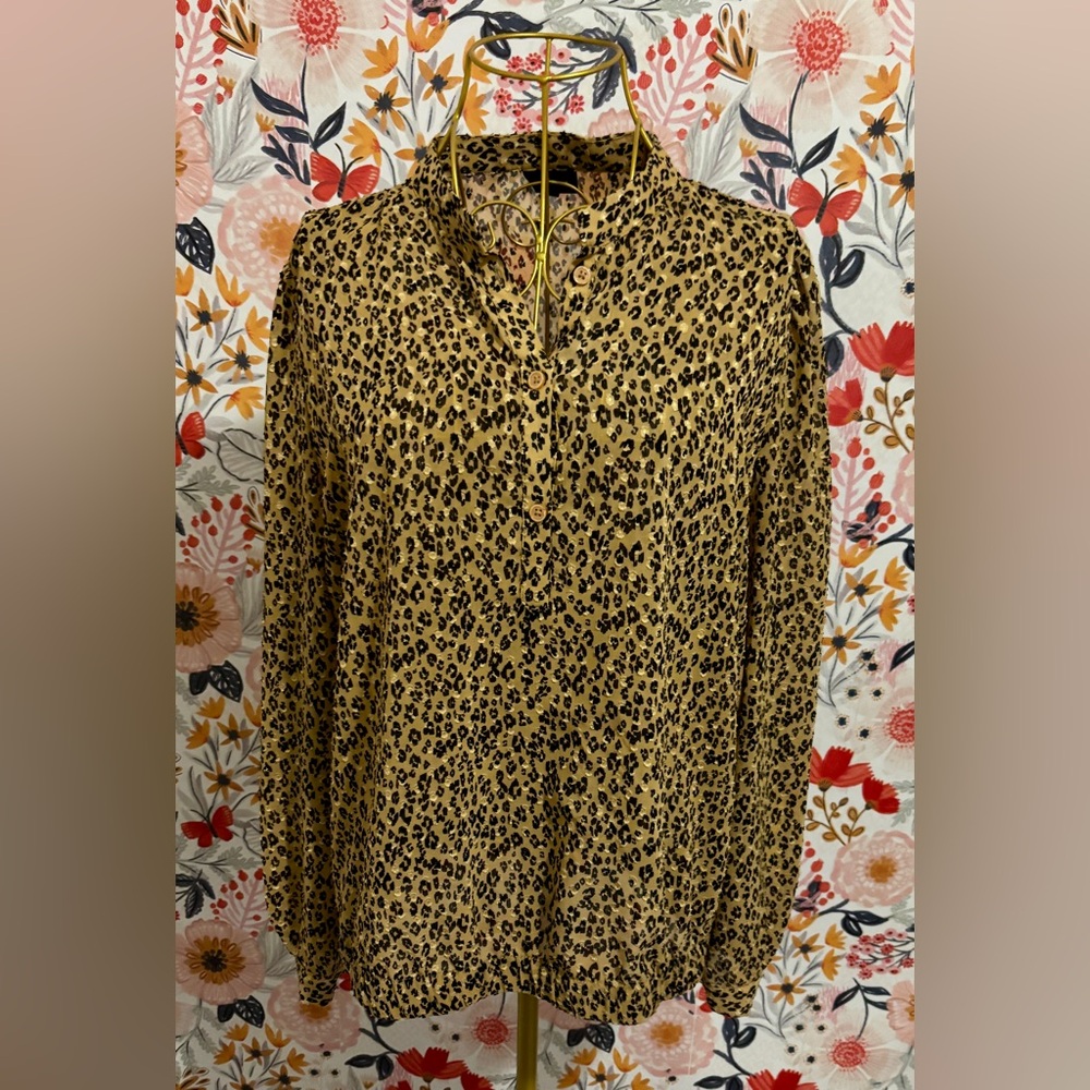 Who What Wear Animal Print Blouse
